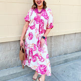 Meet Me Under the Orange Blossoms Midi Dress - The Pink Pineapple 850