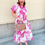 Meet Me Under the Orange Blossoms Midi Dress - The Pink Pineapple 850