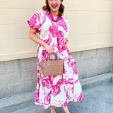 Meet Me Under the Orange Blossoms Midi Dress - The Pink Pineapple 850