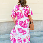 Meet Me Under the Orange Blossoms Midi Dress - The Pink Pineapple 850