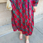 Merritt Plaid Tiered Midi Dress - The Pink Pineapple 850