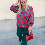 Merritt Plaid Top - The Pink Pineapple 850
