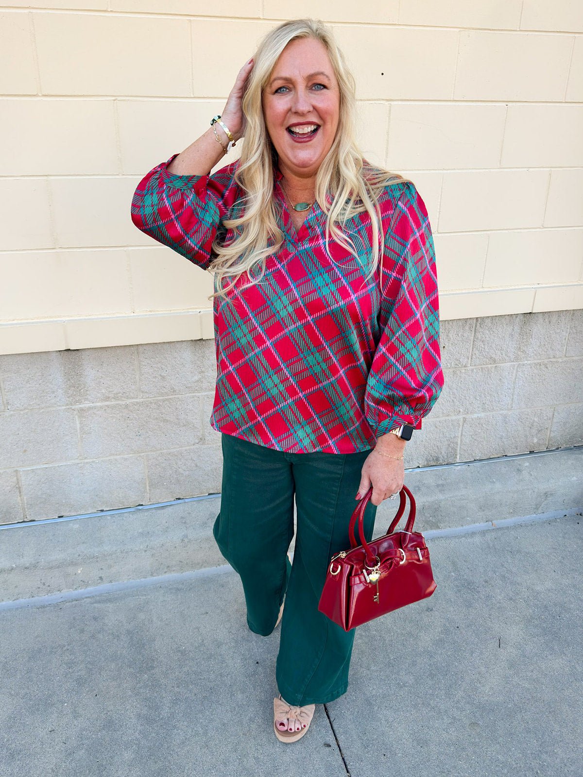 Merritt Plaid Top - The Pink Pineapple 850