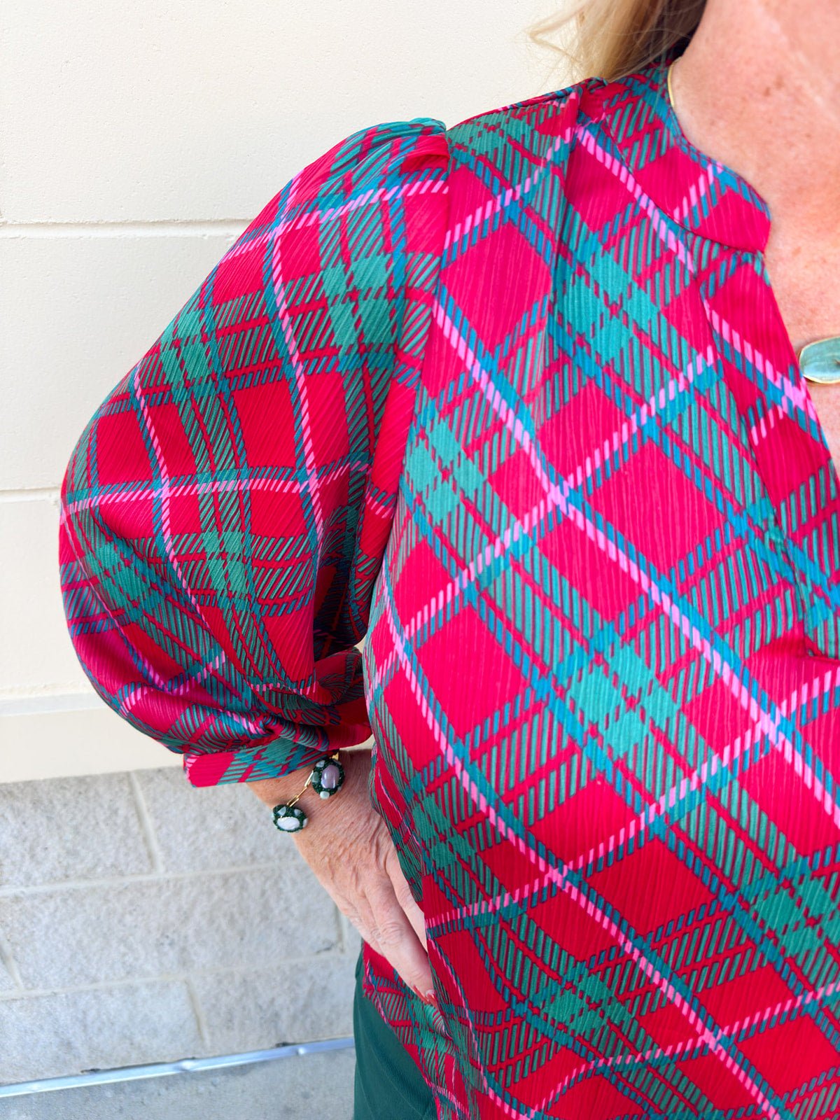 Merritt Plaid Top - The Pink Pineapple 850