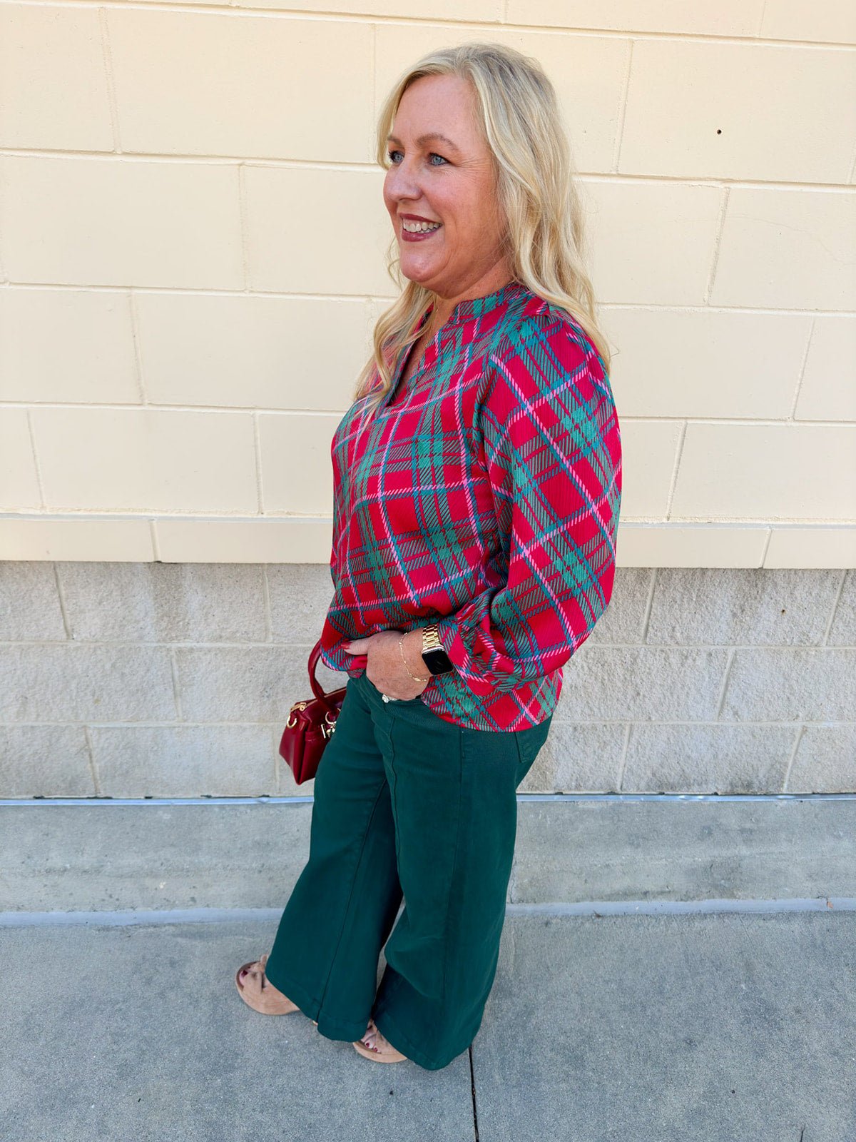 Merritt Plaid Top - The Pink Pineapple 850