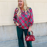 Merritt Plaid Top - The Pink Pineapple 850