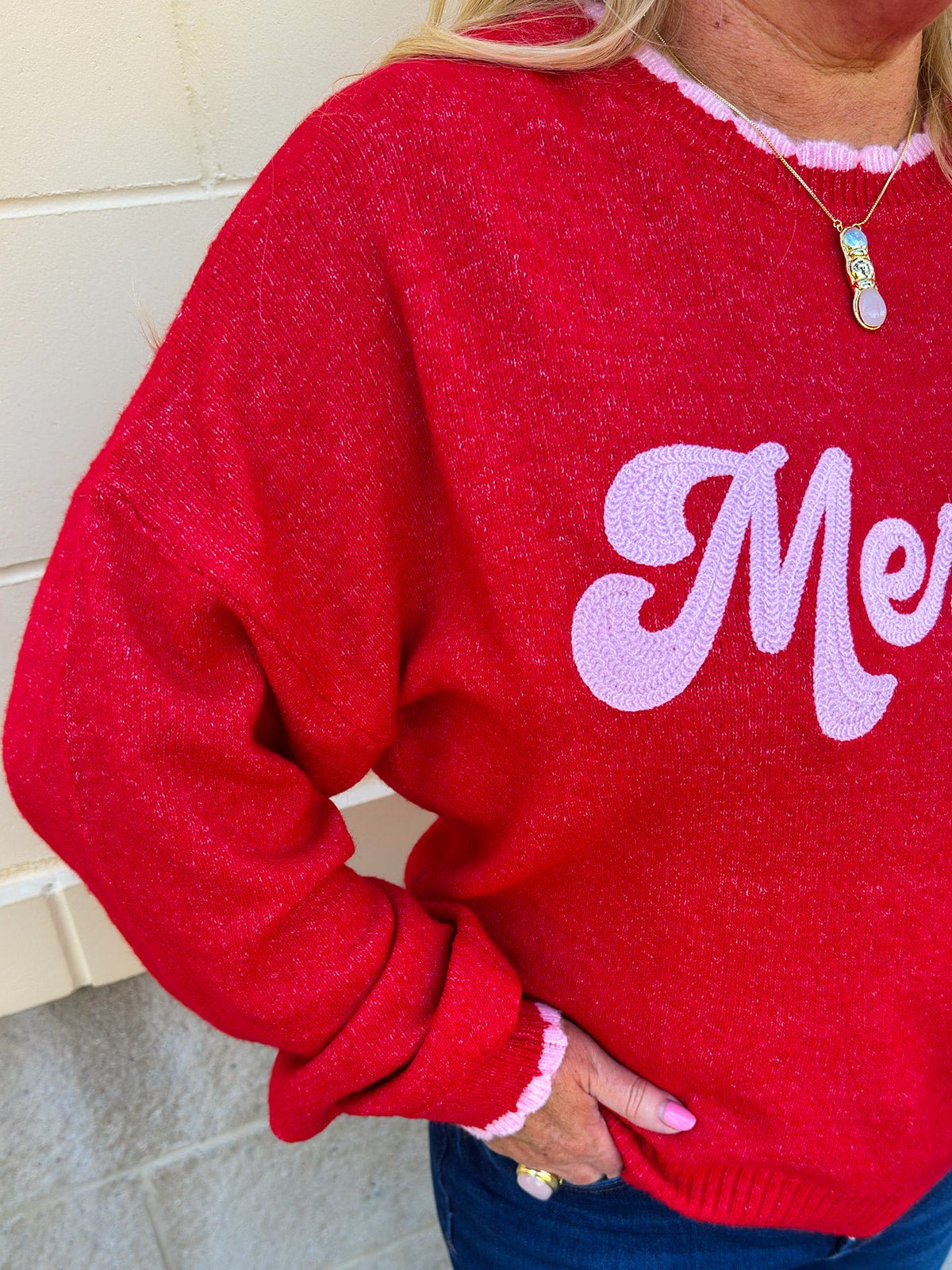 Merry Scalloped Sweater - The Pink Pineapple 850