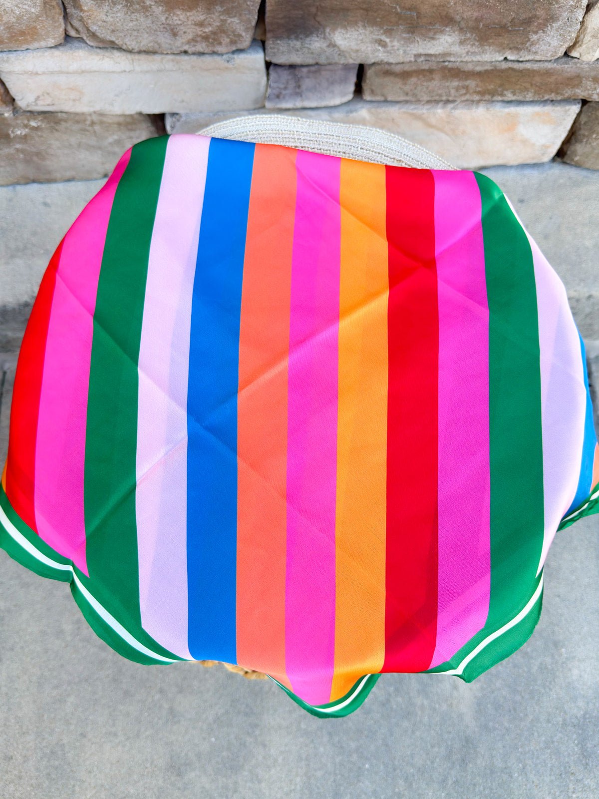 Merry Stripe Square Scarf - The Pink Pineapple 850