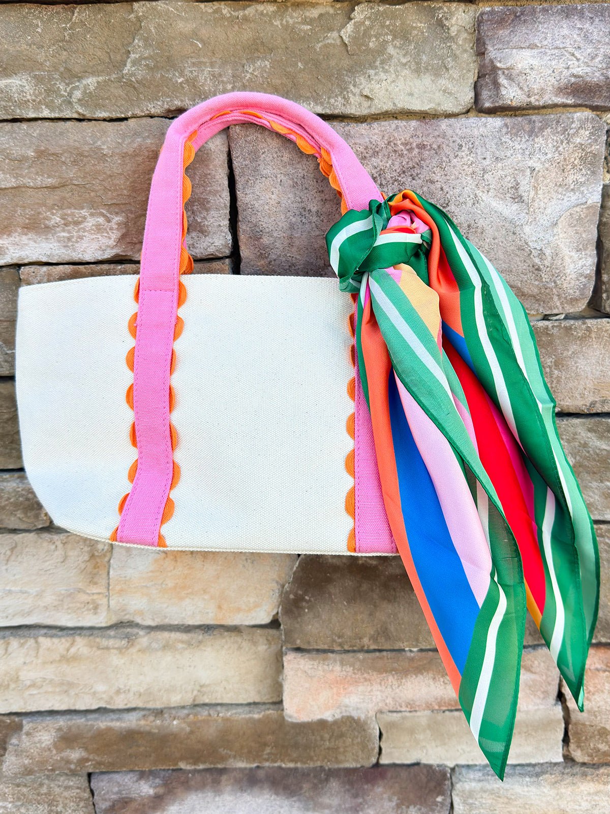 Merry Stripe Square Scarf - The Pink Pineapple 850