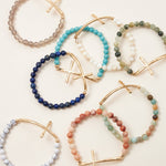 Metal Cross Pendant Natural Stone Bracelet - The Pink Pineapple 850