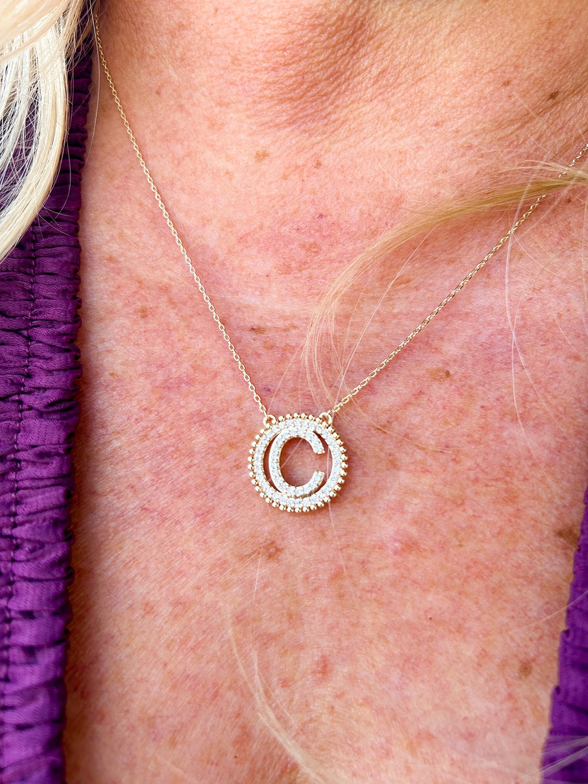 Michelle McDowell Anderson Initial Necklace - The Pink Pineapple 850