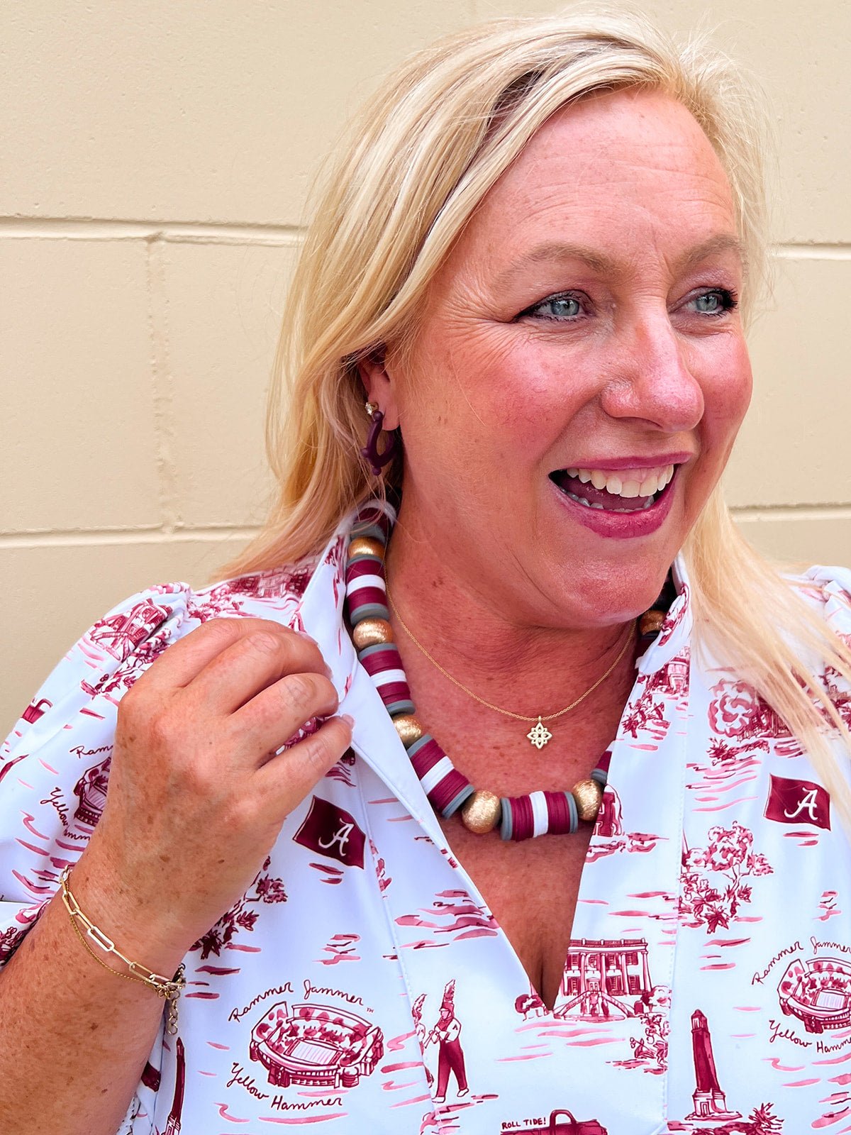 Michelle McDowell Astrid Garnet & Gold Earrings - The Pink Pineapple 850