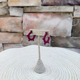 Michelle McDowell Astrid Garnet & Gold Earrings - The Pink Pineapple 850