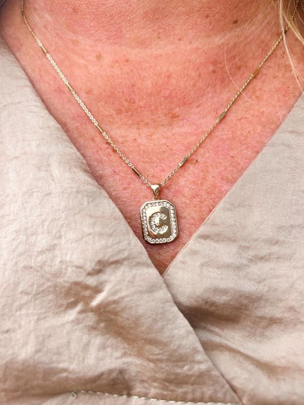 Michelle McDowell Finley Initial Necklace - The Pink Pineapple 850