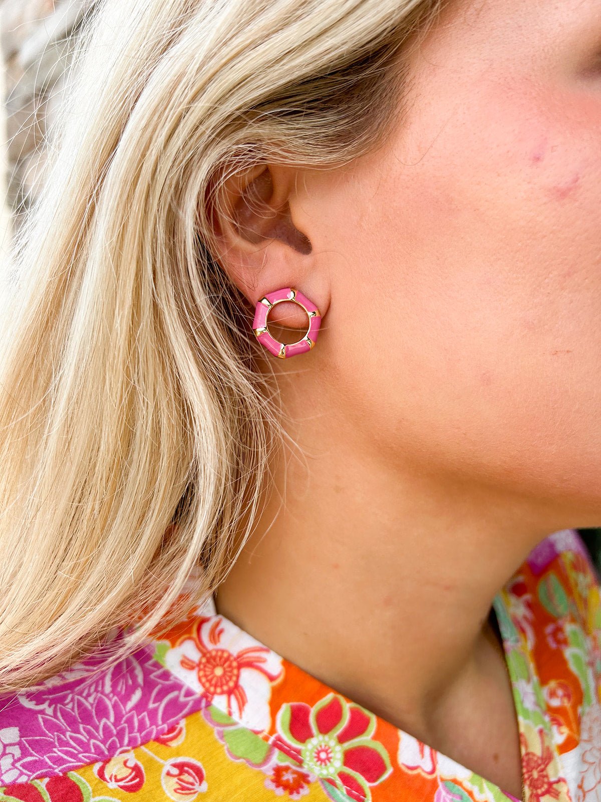 Michelle McDowell Liz Hot Pink Earrings - The Pink Pineapple 850