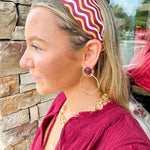 Michelle McDowell Luna Capri Crush Garnet & Gold Headband - The Pink Pineapple 850