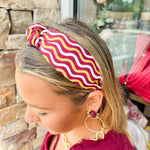 Michelle McDowell Luna Capri Crush Garnet & Gold Headband - The Pink Pineapple 850