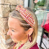 Michelle McDowell Luna Touchdown Garnet & Gold Headband - The Pink Pineapple 850