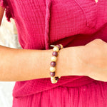 Michelle McDowell Myles Garnet & Gold Bracelet - The Pink Pineapple 850