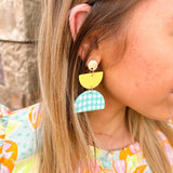 Michelle McDowell Pool Gathered Goods Maxi Earrings - The Pink Pineapple 850