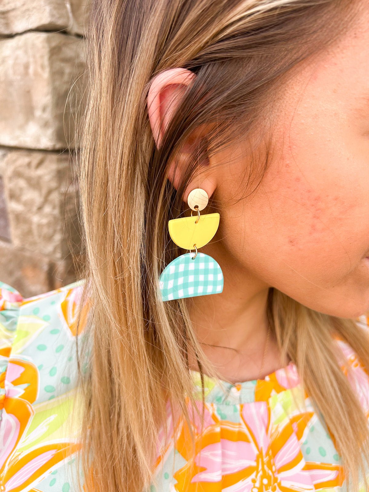 Michelle McDowell Pool Gathered Goods Maxi Earrings - The Pink Pineapple 850