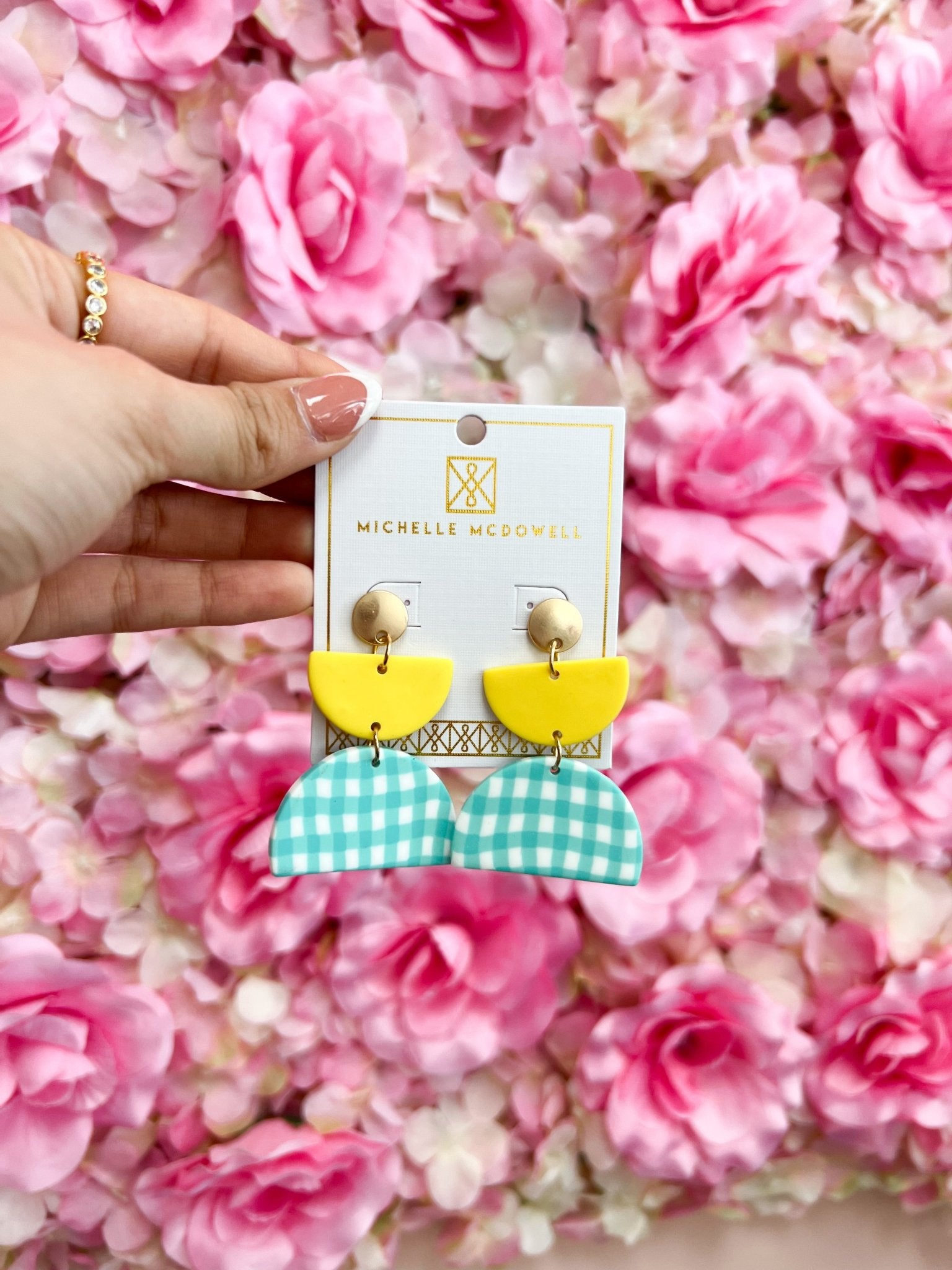 Michelle McDowell Pool Gathered Goods Maxi Earrings - The Pink Pineapple 850