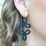 Midnight Bloom Drop Earrings - The Pink Pineapple 850