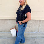 Midnight Charm Clip Dot Crochet Sweater - The Pink Pineapple 850