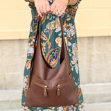 Midnight Cocoa Slouch Hobo Bag - The Pink Pineapple 850