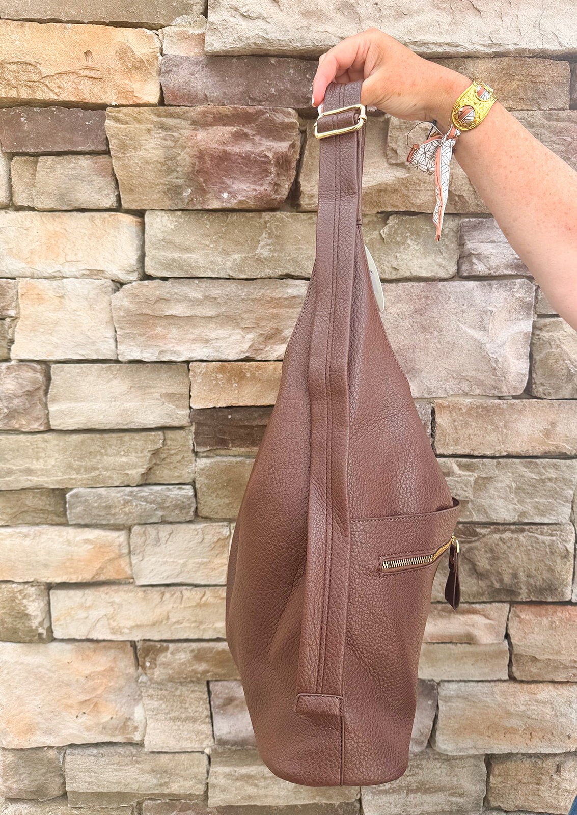 Midnight Cocoa Slouch Hobo Bag - The Pink Pineapple 850