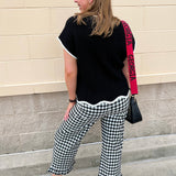 Midnight Contrast Knit Top - The Pink Pineapple 850