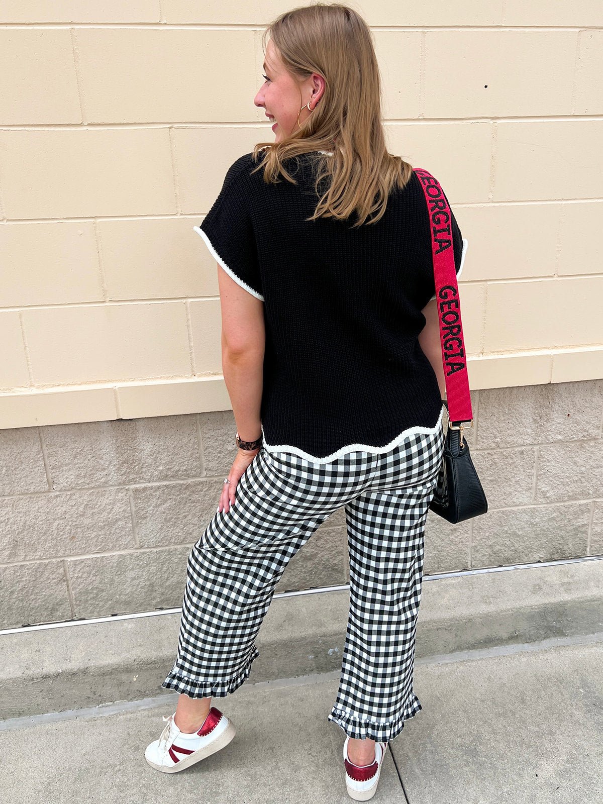 Midnight Contrast Knit Top - The Pink Pineapple 850