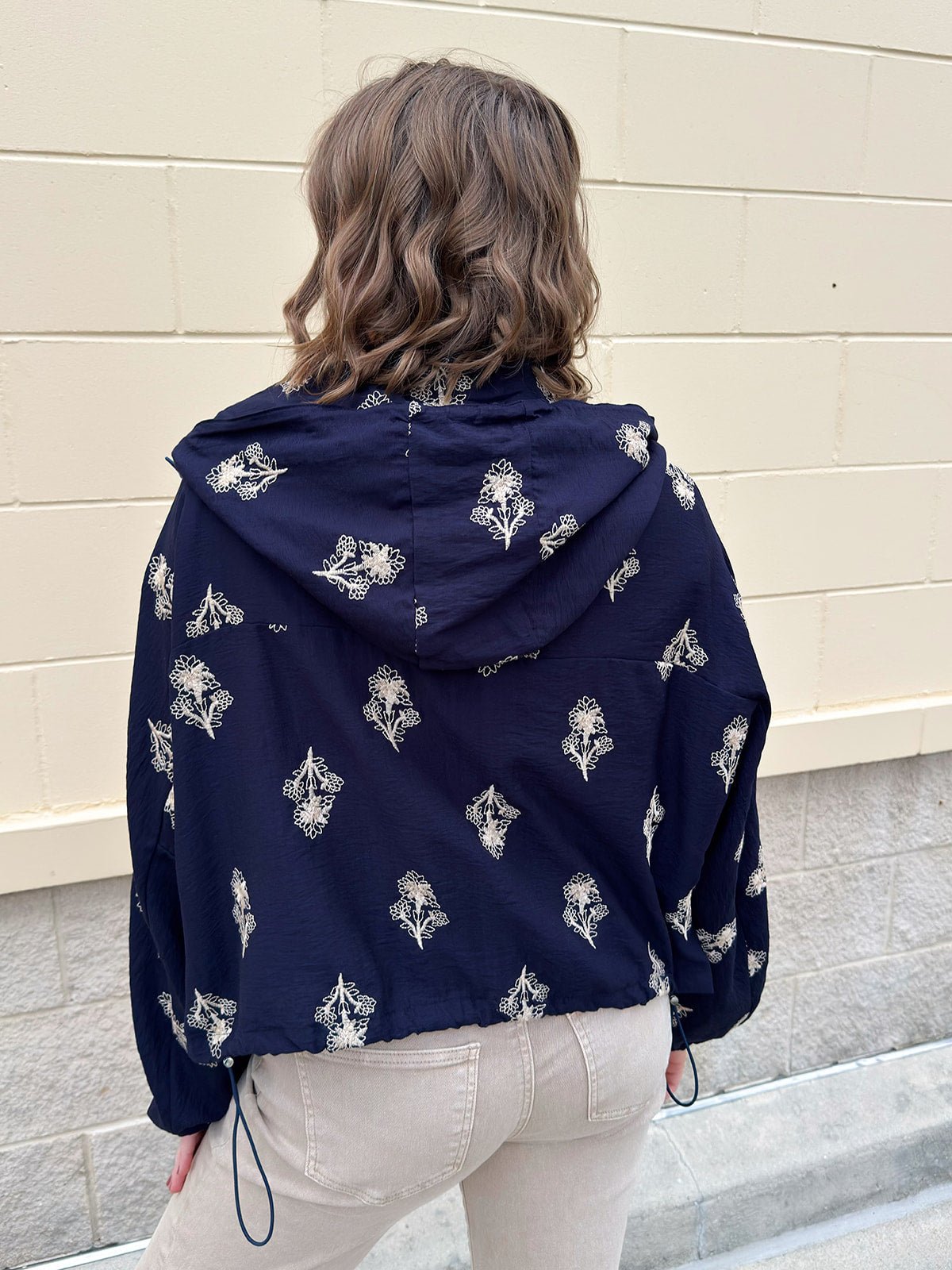 Midnight Flowers Long Sleeve Jacket Top - The Pink Pineapple 850