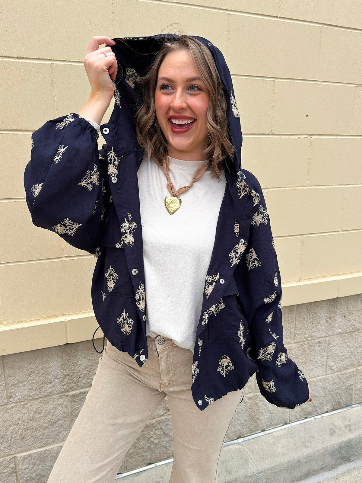 Midnight Flowers Long Sleeve Jacket Top - The Pink Pineapple 850