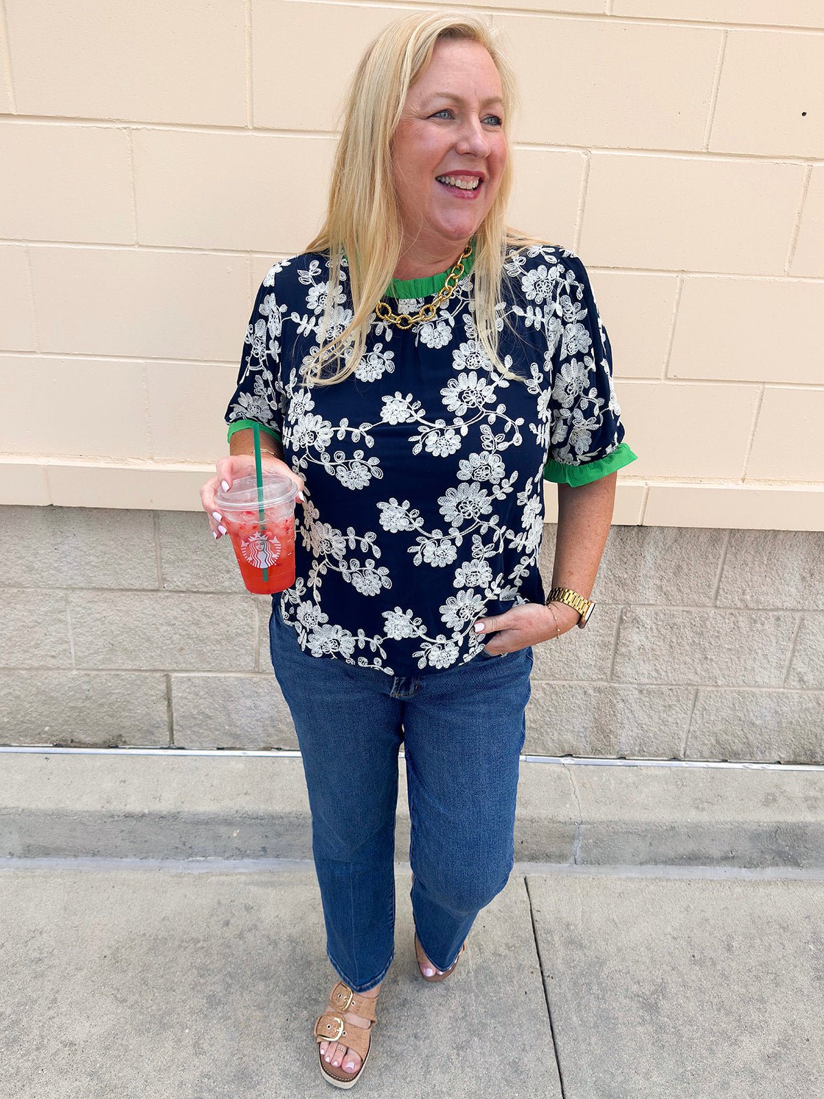 Midnight Garden Embroidered Blouse - The Pink Pineapple 850