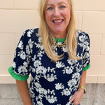 Midnight Garden Embroidered Blouse - The Pink Pineapple 850