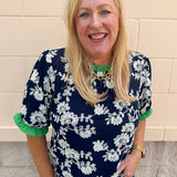 Midnight Garden Embroidered Blouse - The Pink Pineapple 850