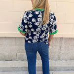 Midnight Garden Embroidered Blouse - The Pink Pineapple 850