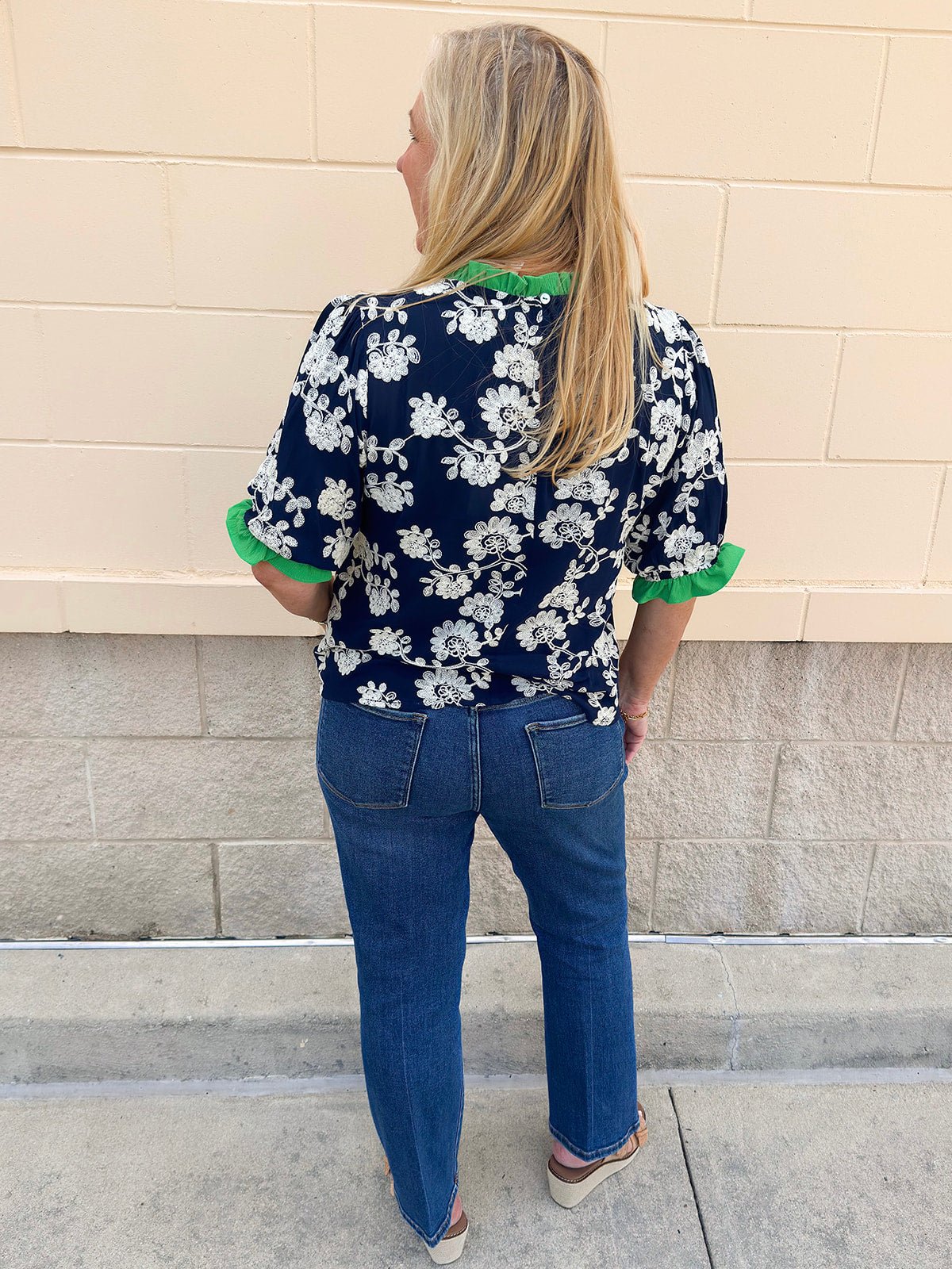 Midnight Garden Embroidered Blouse - The Pink Pineapple 850