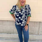 Midnight Garden Embroidered Blouse - The Pink Pineapple 850