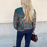 Midnight Garden Velvet Jacquard Top - The Pink Pineapple 850