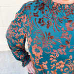 Midnight Garden Velvet Jacquard Top - The Pink Pineapple 850