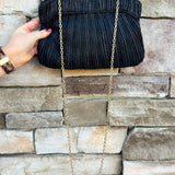 Midnight Glam Pleated Bow Clutch - The Pink Pineapple 850