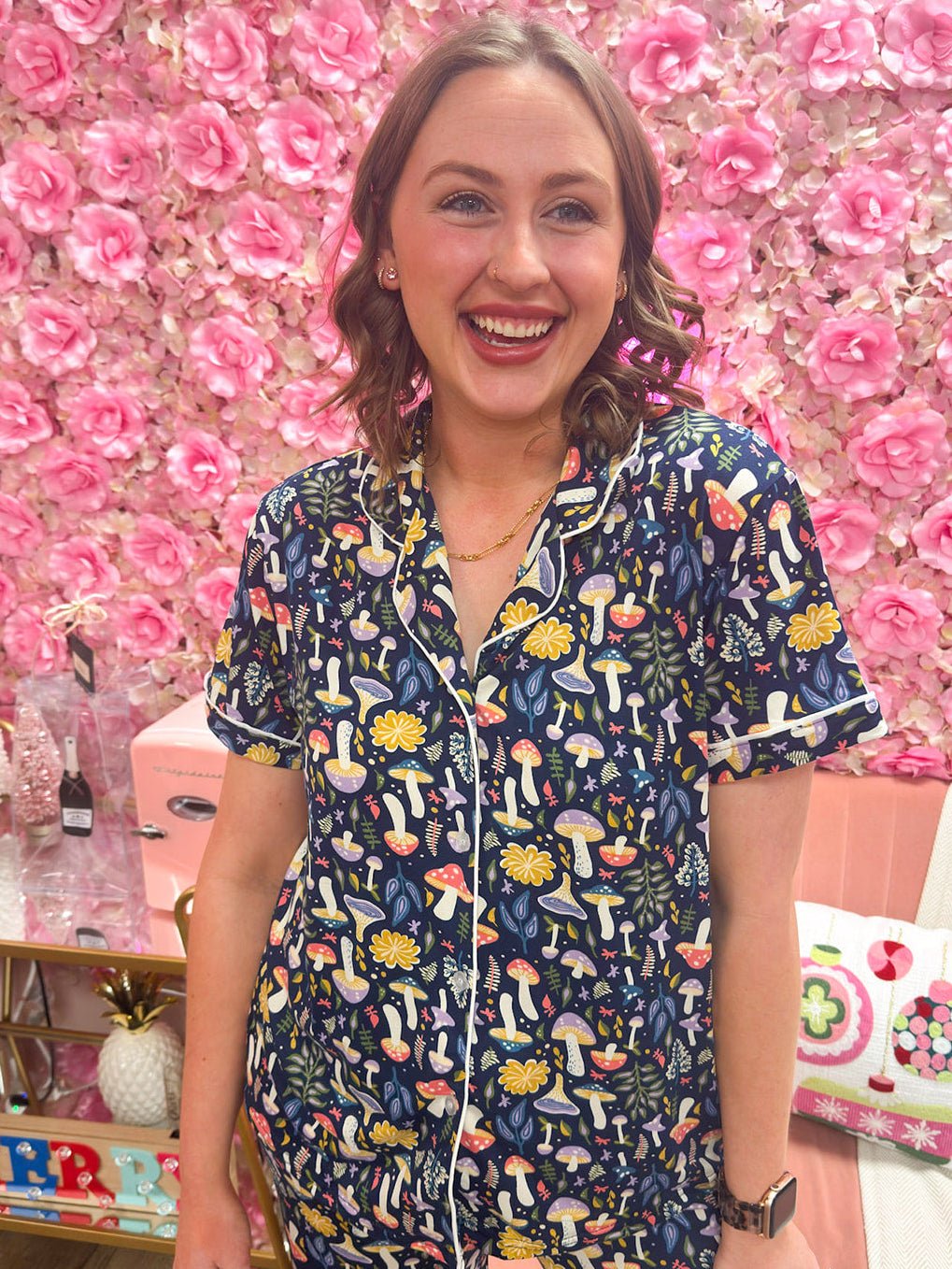 Midnight Meadow Pajama Top - The Pink Pineapple 850