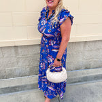 Midnight Mosaic Midi Dress - The Pink Pineapple 850