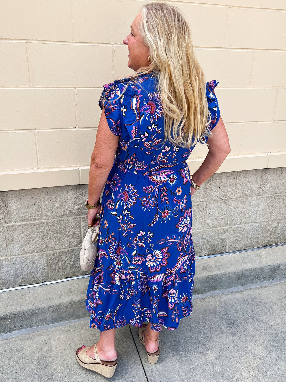 Midnight Mosaic Midi Dress - The Pink Pineapple 850
