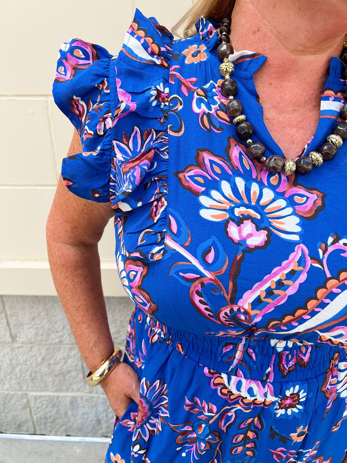 Midnight Mosaic Midi Dress - The Pink Pineapple 850