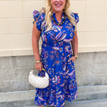 Midnight Mosaic Midi Dress - The Pink Pineapple 850