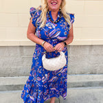Midnight Mosaic Midi Dress - The Pink Pineapple 850