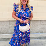 Midnight Mosaic Midi Dress - The Pink Pineapple 850